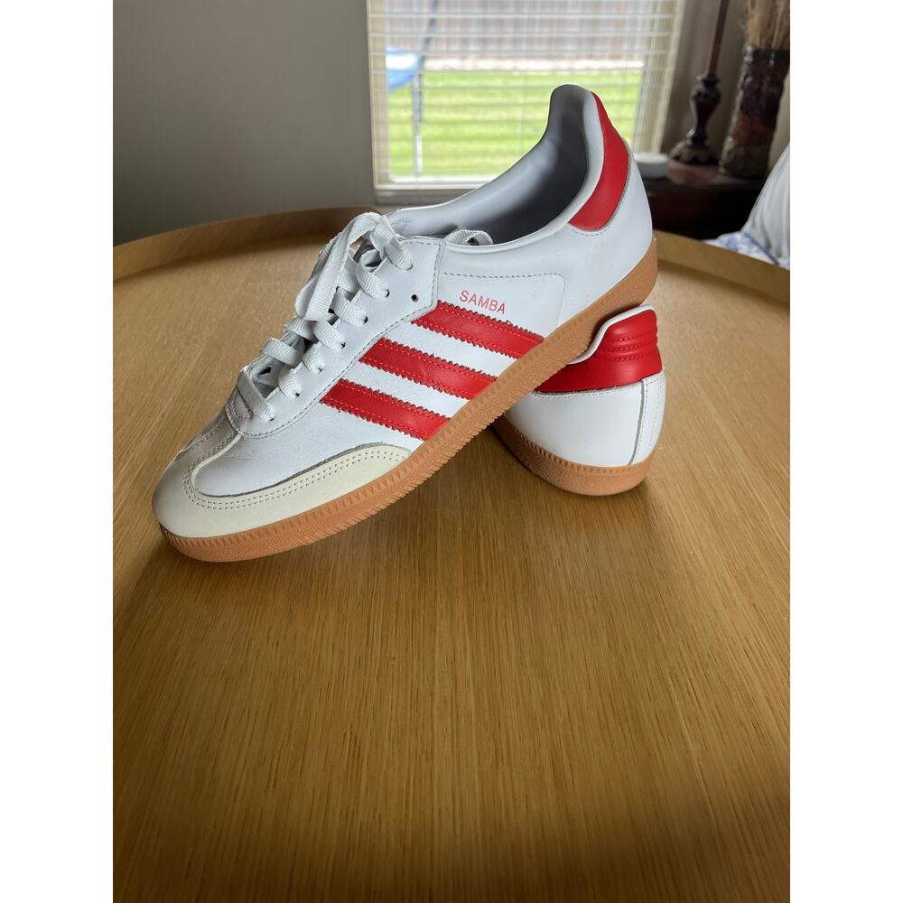 adidas | NWOT Men's Size 11 Samba OG White Solar Red Shoes - Picture 2 of 9